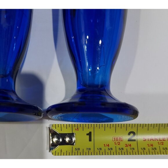 Salt And Pepper Shakers L E Smith Cobalt Blue Mt Pleasant - Picture 4 of 7